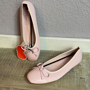 NWT Cider Pink Patent Ballet Flats Sz 38=7.5